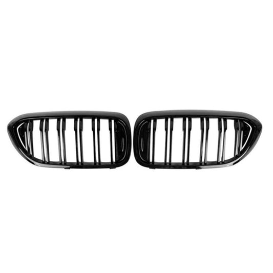 Car Craft Front Bumper Grill Compatible With Bmw 5 Series G30 2017-2020 Front Bumper Grill Glossy Black