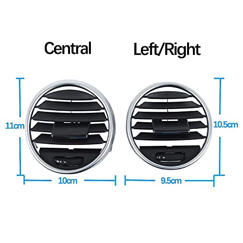 Car Craft Ml Ac Vent Compatible With Mercedes Ml Ac Vent Ml W164 2005-2012 Gl W164 2005-2011 Black Centre