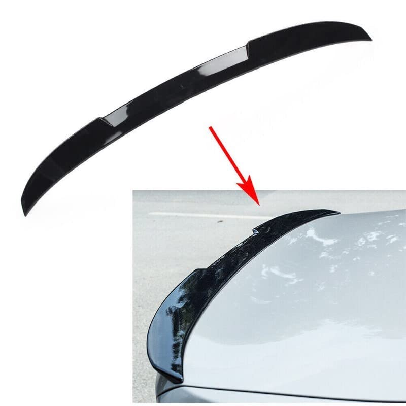 Car Craft 5 Series Spoiler Trunk Spoiler Compatible with BMW 5 Series Spoiler Trunk Spoiler 5 Series G30 2017-2022 M4 Glossy Black