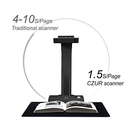 ok CZUR Book & Document Scanner with Smart OCR for Mac and Windows, Patented Laser Auto-Flatten Technology, Convert to PDF/Searchable PDF/Word/Tiff/Excel (Renewed) 6747203010649 bolt