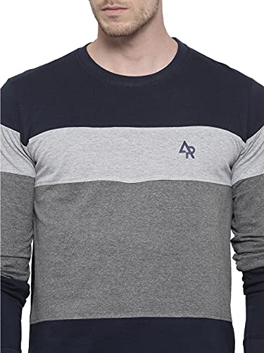 ADRO Multicolour Cotton Full Sleeve T-Shirt for Men