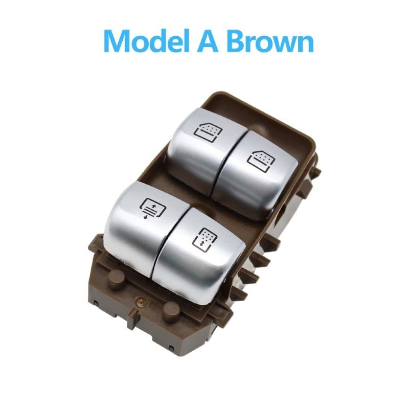 Car Craft E Class Window Switch Button Rear Compatible With Mercedes E Class Window Switch Button Rear S Class W222 2014 E Class W213 2018 Brown