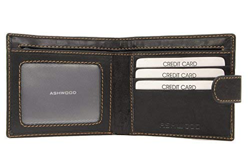 ASHWOOD - Slim Classic Bi-fold Wallet & Gift Box - Genuine Leather - 3 Credit Card Section with ID Window - 1222 test  6758620495961 test  {product.id} 6758620495961 bolt