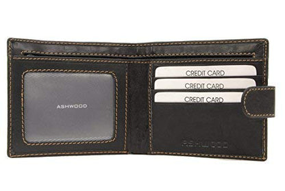 ASHWOOD - Slim Classic Bi-fold Wallet & Gift Box - Genuine Leather - 3 Credit Card Section with ID Window - 1222 test  6758620495961 test  {product.id} 6758620495961 bolt
