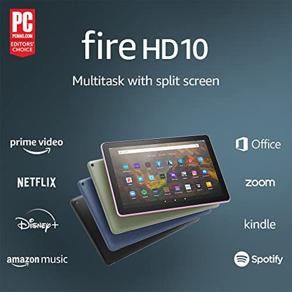 Amazon Fire HD 10 tablet, 10.1", 1080p Full HD, 32 GB, latest model (2021 release), Black