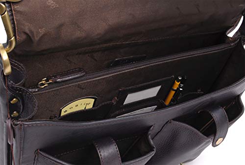 ASHWOOD - Large Briefcase Cross Body Bag - Laptop Bag with Padded Compartment - Business Office Work Bag - Genuine Leather - 8190 test  6758624723033 test  {product.id} 6758624723033 bolt