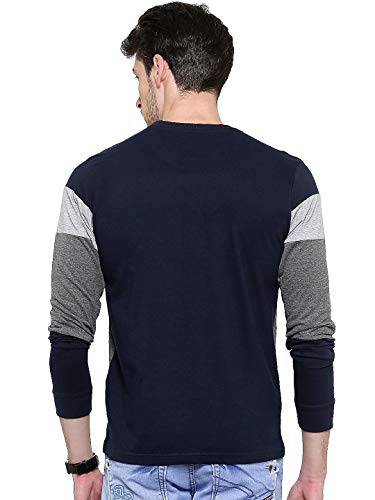 ADRO Multicolour Cotton Full Sleeve T-Shirt for Men