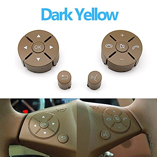 Car Craft C Class Steeering Wheel Button Compatible With Mercedes C Class Steering Wheel Button C Class W204 2007-2011 E Class W212 2009-2013 Yellow