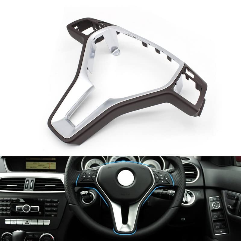 Car Craft B Class Steering Wheel Cover Compatible With Mercedes B Class Steering Wheel Cover A Class W176 B Class W246 C Class W204 2011-2014 E Class W212 2011-2016 Gla W156 Cls W218 Cla W117 Moka Silver