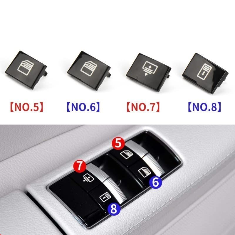 Car Craft S Class Window Switch Button Cover Curtain Button Cover Compatible With Mercededs S Class Window Switch Button Cover Curtain Button Cover S Class W221 2006-2014 - 3