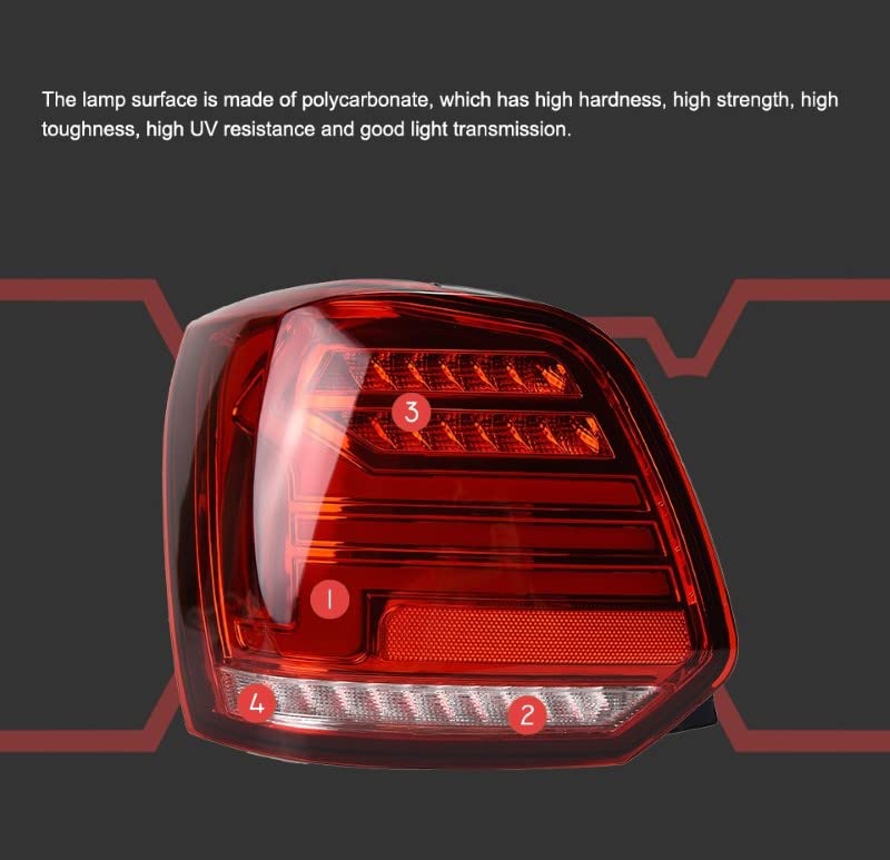 Car Craft Polo Taillight Taillamp Compatible With Volkswagen Polo Taillight Taillamp Polo 2010-2022 Sy Style Sy-polo-t