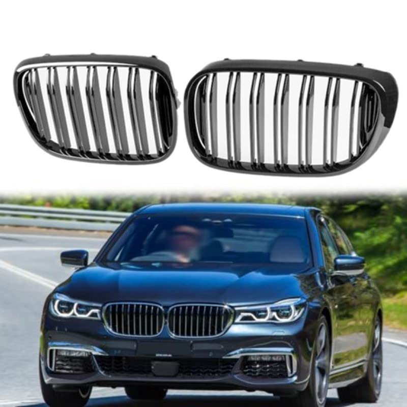 Car Craft Front Bumper Grill Compatible With Bmw 7 Series G12 2016-2021 Front Bumper Grill Glossy Black