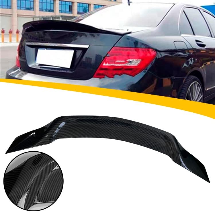 Car Craft C Class Spoiler Trunk Spoiler Compatible with Mercedes C Class Spoiler Trunk Spoiler C Class W204 2007-2014 R Glossy Black