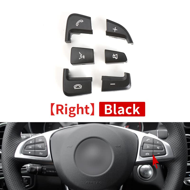 Car Craft Glc Steering Wheel Button Compatible With Mercedes C Class Steering Wheel Button C Class W205 2015-2020 Glc W253 2015-2021 Black