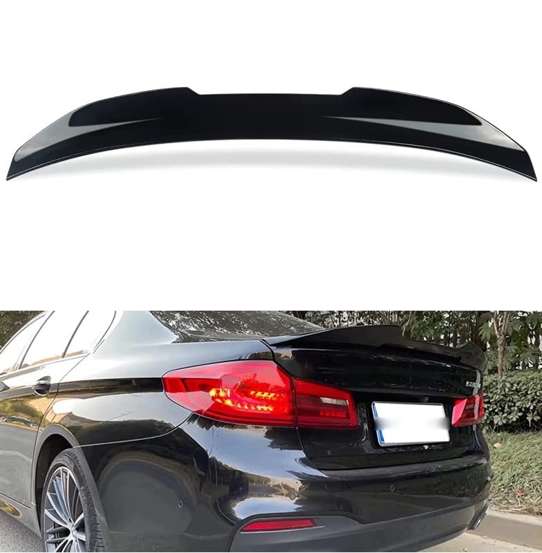 Car Craft 5 Series Spoiler Trunk Spoiler Compatible with BMW 5 Series Spoiler Trunk Spoiler 5 Series G30 2017-2022 Psm Glossy Black