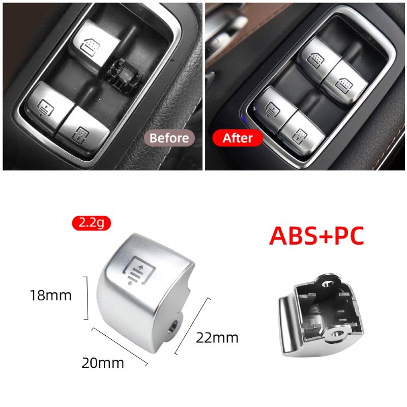 Car Craft S Class Window Switch Button Cover Curtain Button Cover Compatible With Mercededs S Class Window Switch Button Cover Curtain Button Cover S Class W222 2014-2021 - 5