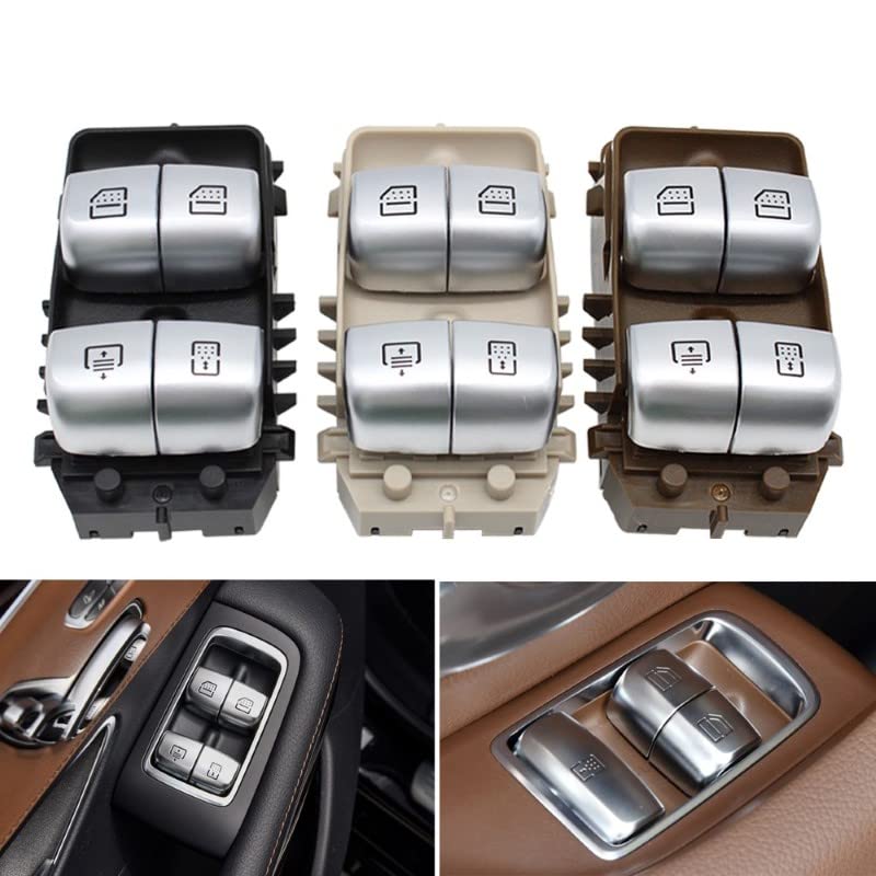 Car Craft E Class Window Switch Button Rear Compatible With Mercedes E Class Window Switch Button Rear S Class W222 2014 E Class W213 2018 Brown