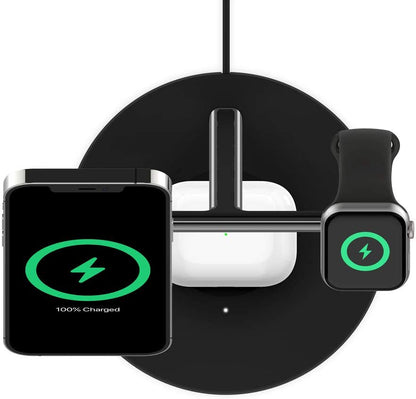 Belkin Boostcharge Pro MagSafe 3-in-1 Wireless Charger, Black (WIZ009auBK-APL)