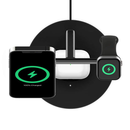 Belkin Boostcharge Pro MagSafe 3-in-1 Wireless Charger, Black (WIZ009auBK-APL)