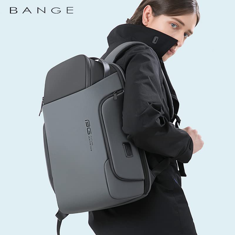 Red Lemon BANGE Nightmask Waterproof Polyester Unisex 15.6 inch Travel Laptop Backpack for Men and Women with USB Port (Grey)