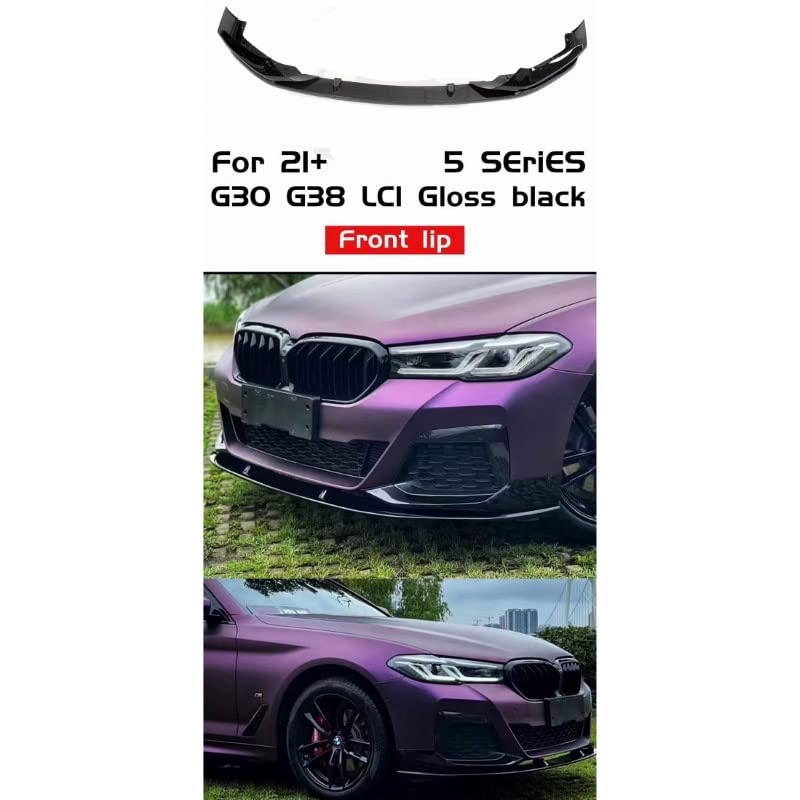 Car Craft Front Bumper Lip Compatible With Bmw 5 Series G30 2017 To 2021 Lci Front Bumper Lip Glossy Black