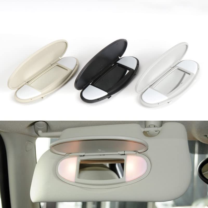 Car Craft Mini Sunshade Mirro Cover Compatible with Mini Cooper Sun Shade Mirror Cover Mini R55 R56 R60 2007 -2014 Black