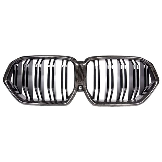 Car Craft Front Bumper Grill Compatible With Bmw X6 G06 2019-2022 Front Bumper Grill Carbon Fiber Look Carbon Fiber Look