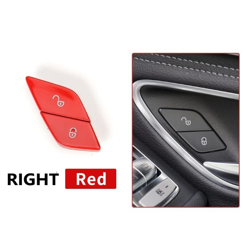 Car Craft C Class Door Lock Door Unlock Button Compatible With Mercedes C Class Door Lock Door Unlock Button C Class W205 2015-2021 Glc Class W253 2015-2021 Red Right