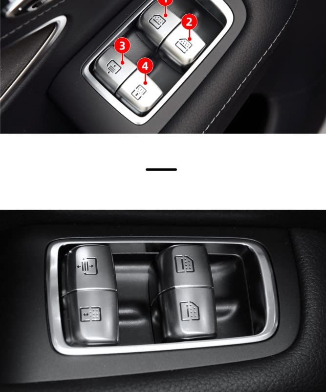 Car Craft S Class Window Switch Button Cover Curtain Button Cover Compatible With Mercededs S Class Window Switch Button Cover Curtain Button Cover S Class W222 2014-2021 - 5