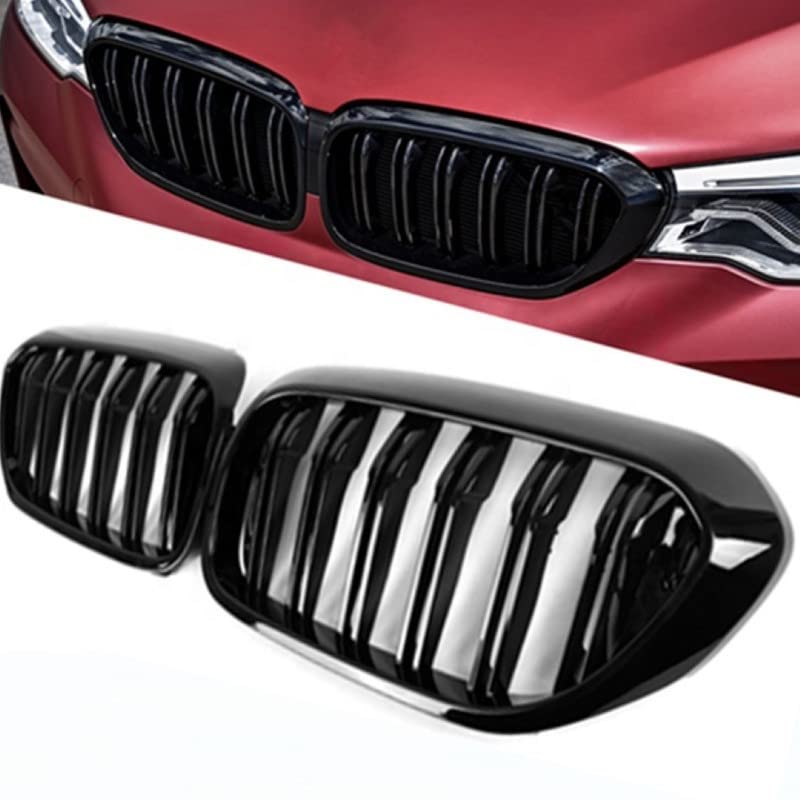 Car Craft Front Bumper Grill Compatible With Bmw 5 Series G30 2017-2020 Front Bumper Grill Glossy Black