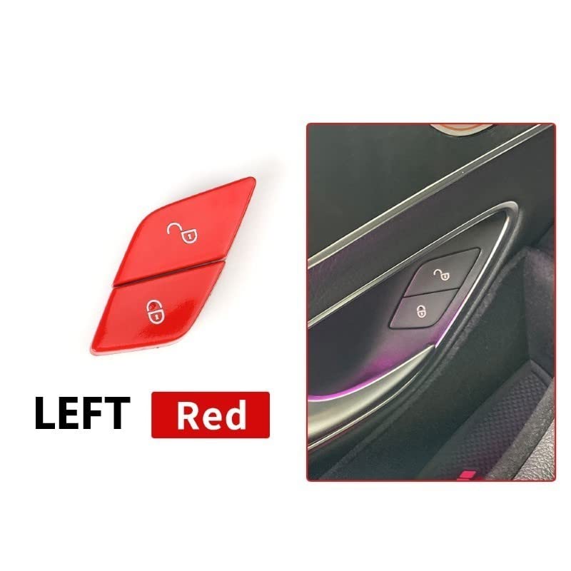 Car Craft C Class Door Lock Door Unlock Button Compatible With Mercedes C Class Door Lock Door Unlock Button C Class W205 2015-2021 Glc Class W253 2015-2021 Red Left