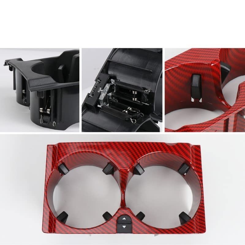 Car Craft E Class Cup Holder Compatible With Mercedes E Class Cup Holder E Class W212 2009-2015 Red Carbon Fiber