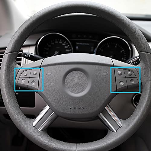 Car Craft Gl Steering Wheel Button Compatible With Mercedes Gl Steering Wheel Button Ml W164 2006-2009 Gl W164 2006-2009 Gray