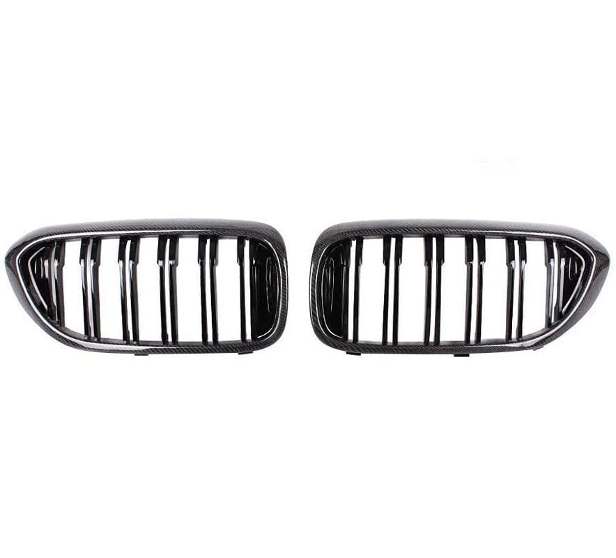 Car Craft Front Bumper Grill Compatible With Bmw 5 Series G30 2017-2020 Front Bumper Grill Carbon Fiber Look