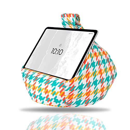 Tablet Cushion & Ipad Cushion - Ipad Holder For Bed - Tablet Stand For Bed - Tablet Accessories - Soft Tablet, Book And E-Reader Stand - Ipad Accessories (Houndstooth)