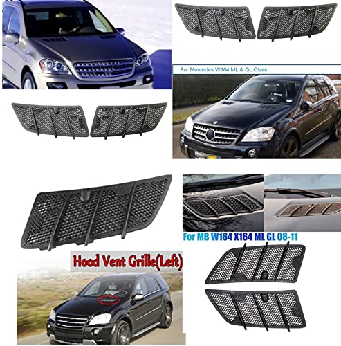 Car Craft Bonnet Hood Grill Vent Compatible With Mercedes Ml W164 2008-2012 Gl W164 2008-2012 Bonnet Hood Grill Vent Left