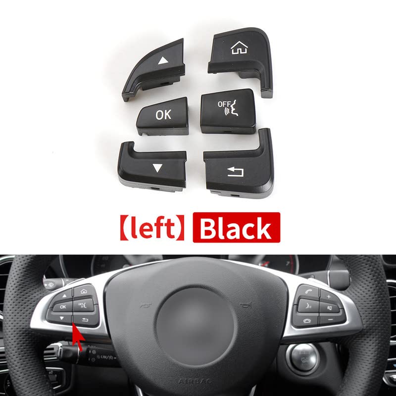 Car Craft Glc Steering Wheel Button Compatible With Mercedes C Class Steering Wheel Button C Class W205 2015-2020 Glc W253 2015-2021 Black