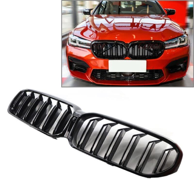 Car Craft Front Bumper Grill Compatible With Bmw 5 Series G30 2021 Front Bumper Grill Glossy Black