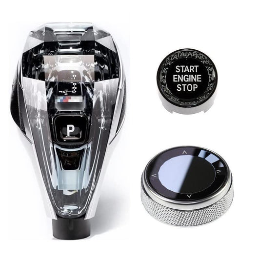 CAR CRAFT X4 Crystal Gear Knob Compatible with BMW X4 Crystal Gear Knob 2 Series F44 2020 3 Series G20 2020 4 Series G22 2020 Z4 G29 2020 X3 G01 2022 X4 G02 2022 X5 G05 2020 X6 G06 2020