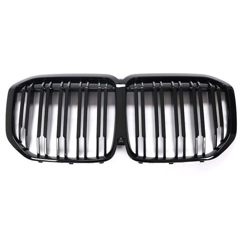 Car Craft Front Bumper Grill Compatible With Bmw X7 G07 2019-2022 Front Bumper Grill Carbon Fiber Look Glossy Black