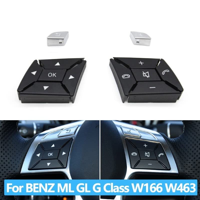 Car Craft Gl Steering Button Compatible With Mercedes Gl Steering Button Ml W166 2012-2016 Gl W166 2012-2016 G Wagon W463 2015-2018 Black