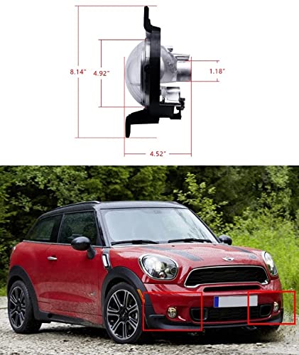 Car Craft Fog Lamp Fog Light Compatible With Mini Cooper F60 Fog Lamp Fog Light Left 63179802163 L