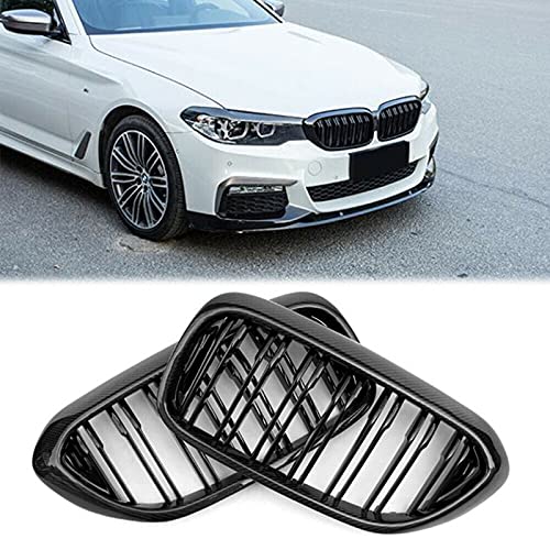 Car Craft Front Bumper Grill Compatible With Bmw 5 Series G30 2017-2020 Front Bumper Grill Carbon Fiber Look