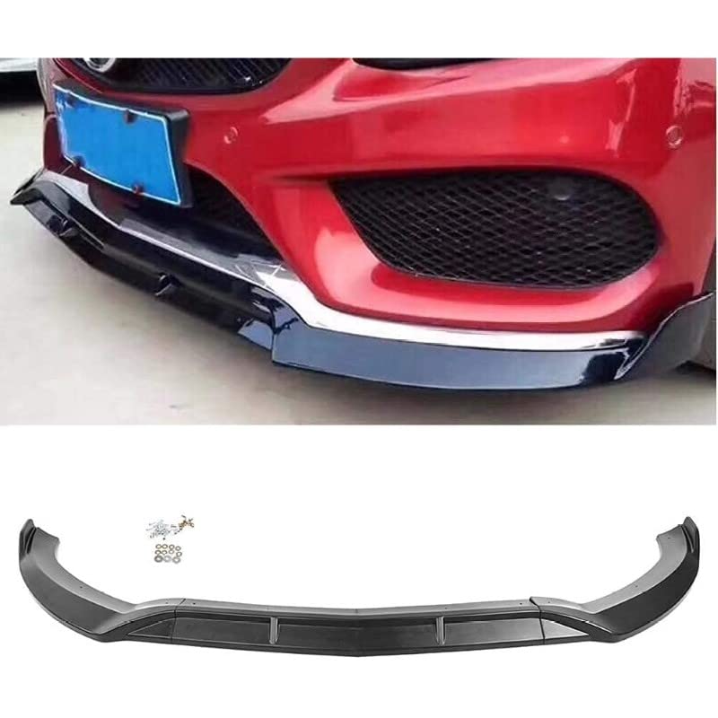 Car Craft C Class Front Lip Bumper Lip Compatible with Mercedes C Class Front Lip Bumper Lip C Class W205 2019 Glossy Black