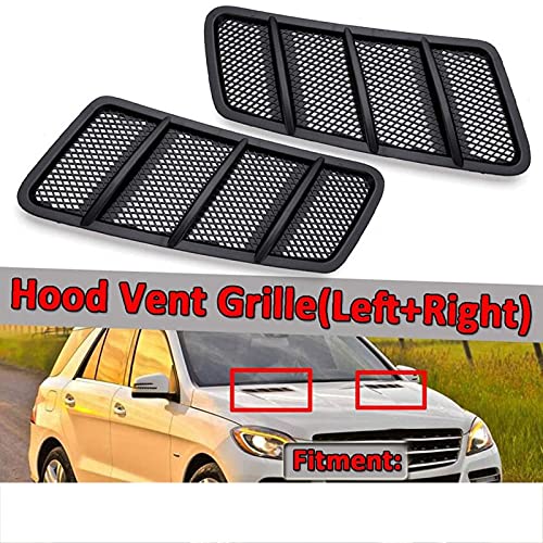 Car Craft Bonnet Hood Grill Vent Compatible With Mercedes Ml W166 2012-2015 Gl W166 2013-2016 Gle W166 2015-2019 Gls W166 2016-2020 Bonnet Hood Grill Vent Set