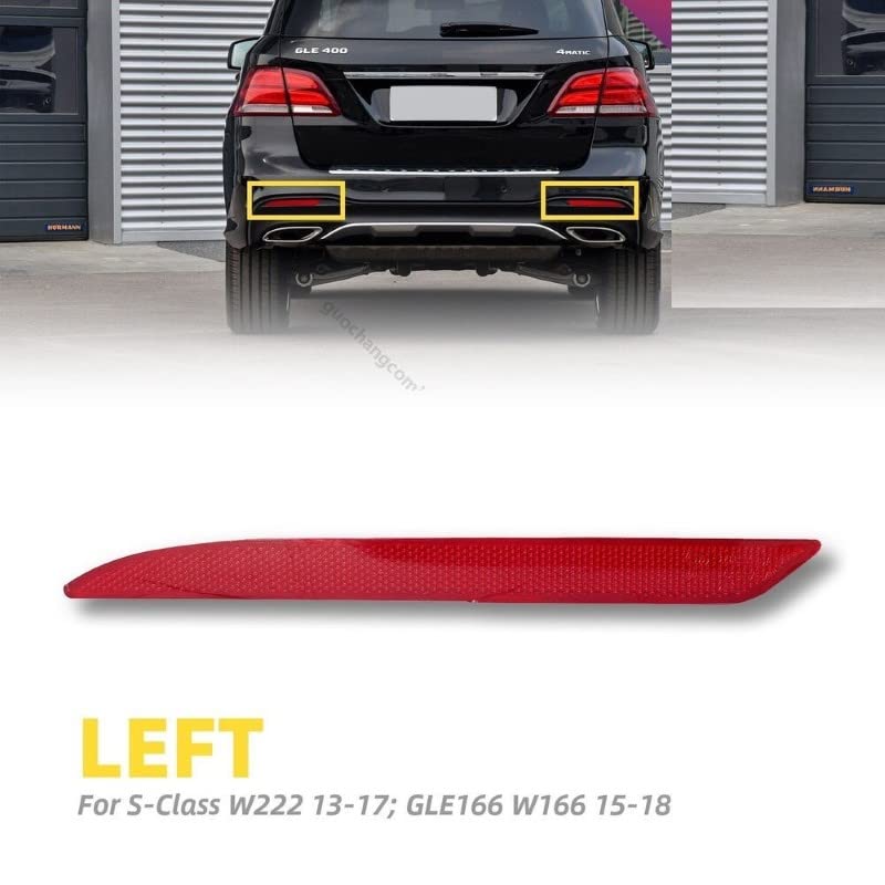 Car Craft Rear Bumper Reflector Compatible With Mercedes S Class W222 2014-2020,gle W166 2016-2020 Rear Bumper Reflector Left 2228200774