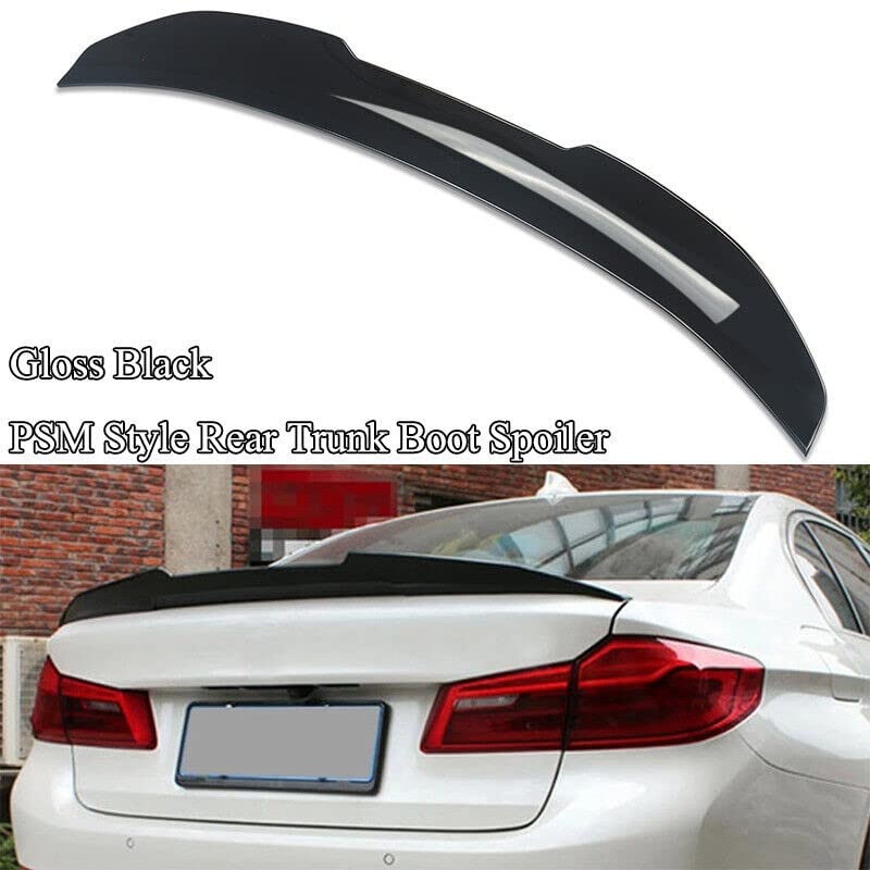 Car Craft 5 Series Spoiler Trunk Spoiler Compatible with BMW 5 Series Spoiler Trunk Spoiler 5 Series G30 2017-2022 Psm Glossy Black