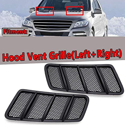 Car Craft Bonnet Hood Grill Vent Compatible With Mercedes Ml W166 2012-2015 Gl W166 2013-2016 Gle W166 2015-2019 Gls W166 2016-2020 Bonnet Hood Grill Vent Set -graphql