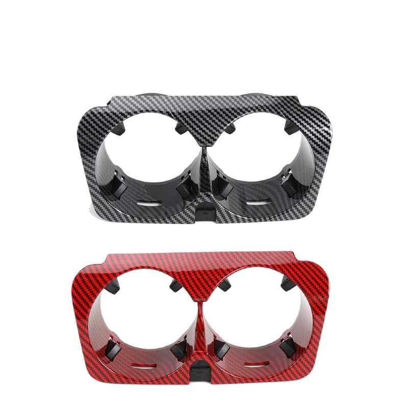 Car Craft C Class Cup Holder Compatible With Mercedes C Class Cup Holder C Class W205 2016-2021 E Class W213 2016-2021 V Class W447 2016-2021 Glc Class W253 2016-2021 Red Carbon Fiber