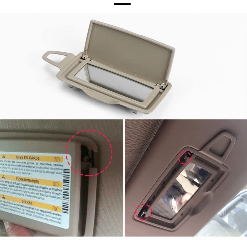 Car Craft Gl Sun Shade Mirror Compatible with Mercedes Gl Sun Shade Mirror Ml W166 2012-2015 Gl W166 2012-2015 Gle 2015-2020 Gls 2015-2020 Right Beige